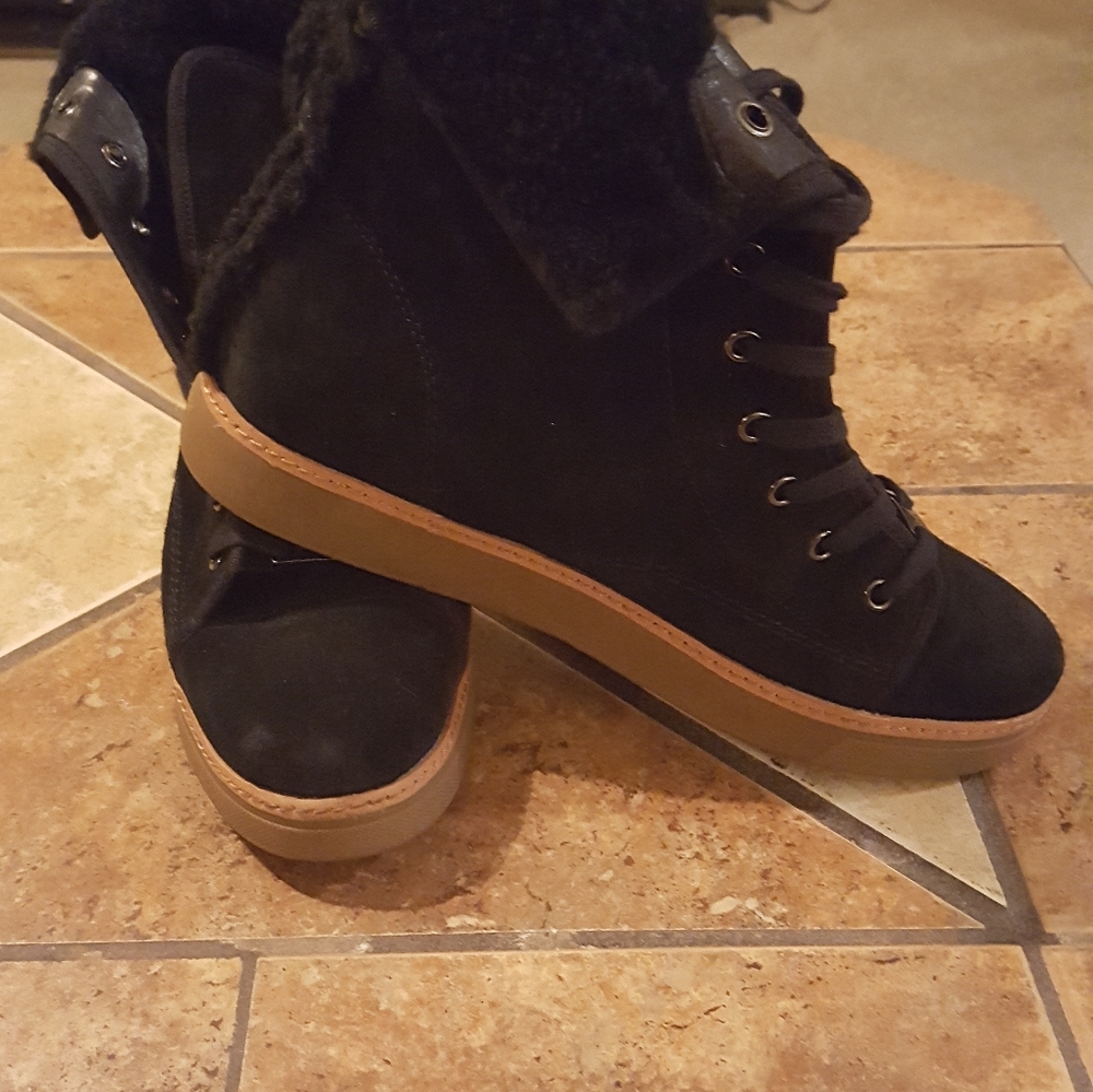 COACH woman Ramsey Suede Shearing Boots